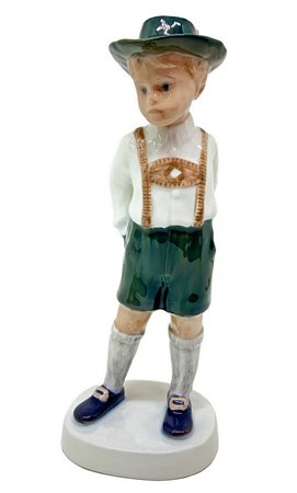 Copenaghen, Statua in porcellana raffigurante Einz (Svizzera), Figurine of the year 1990, limited edition. H cm 18,5