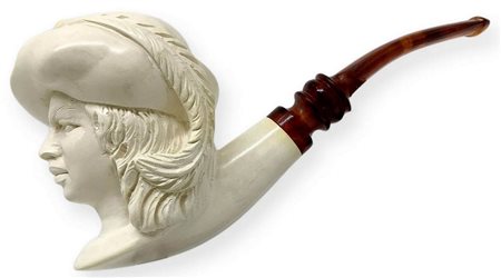 â€œ Paggio â€œ - Vienna, Austria. Prima metÃ  del â€˜900.
Pipa con fornello e cannello in schiuma, bocchino in ambra.