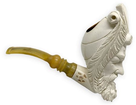 â€œ Emiro â€œ - Vienna, Austria. Seconda metÃ  del â€˜900.
Pipa con fornello e cannello in schiuma, bocchino in ebanite.