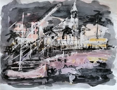 KIROVA DIANA Sofia (BG) (BG) 1962 night lights 2020 acrilici 33,00x42,00...