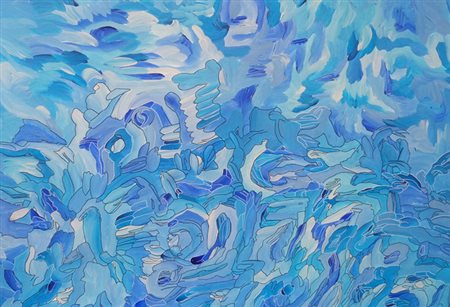 CONTORNISTA ASTRATTO Savigliano (Cuneo) 1978 Blu 2017 Acrilico su tela...