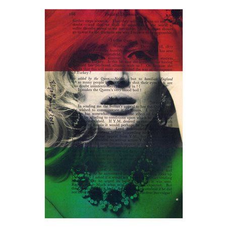 IMBRIGHI FILIPPO Roma (RM) 1975 Monica Vitti 2019 Stampa su pagina vintage...