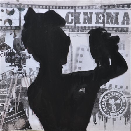 LOPRESTI MASSIMILIANO Vibo Valentia (vv) 1971 Cinema olio su tela stampata...