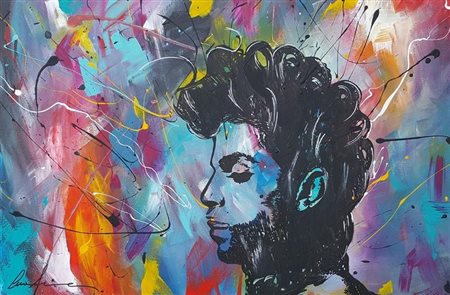 AZZURRO LUCA busto arsizio (cremona) 1988 prince 2016 acrilico...