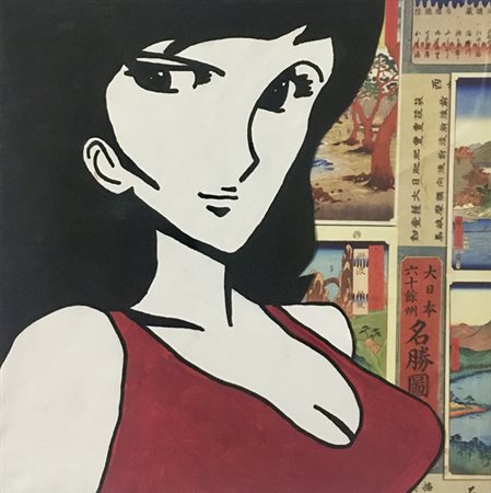 TODARO IVAN Milano (Cr) 1975 MARGOT 2020 Tela applicata su carta applicata su...