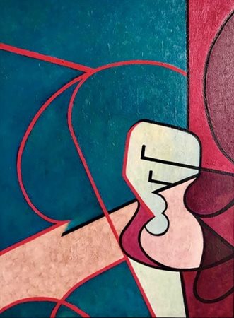 ROB Monza (MB) 1960 Atelier due 1996 Olio su tela 80,00x60,00 Certificato di...