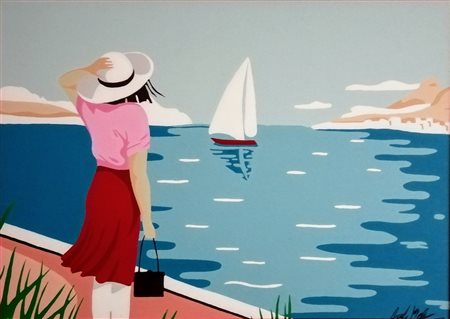 BELLUOMO CORRADO Roma (Perugia) 1973 Sognando l'orizzonte 2020 Smalti lucidi...