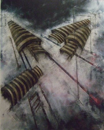 AROSIO EZIO LISSONE (MB) 1949 Spazio sinergetico 2020 t.m. su pannello con...