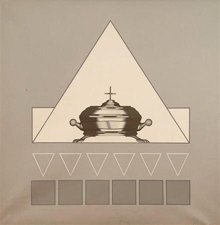 Franco Dellerba SENZA TITOLO acrilico su tela, cm 100x100 sul retro: firma e...