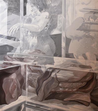 Marco Fidolini CON I SURGELATI N. 2 olio su tela, cm 120x100 firma e data sul...