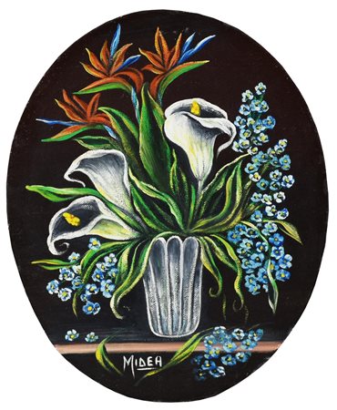 Midea CALLE, STERLIZIE E PHLOX tecnica mista su cartoncino telato, cm 26x21...