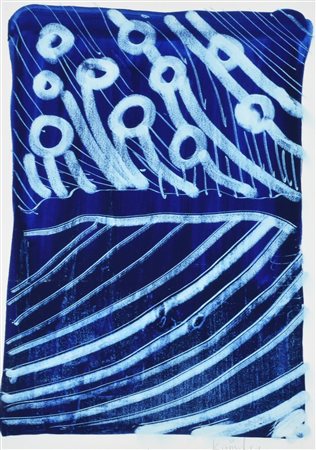 Claudio Knopfli SENZA TITOLO tecnica mista su carta, cm 35x25 sul fronte: firma