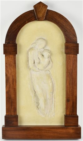 Anonimo MATERNITA' altorilievo in terracotta, cm 39x18