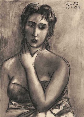 Giacomo Manzù Ritratto di Francesca Blanc 1953 c. 