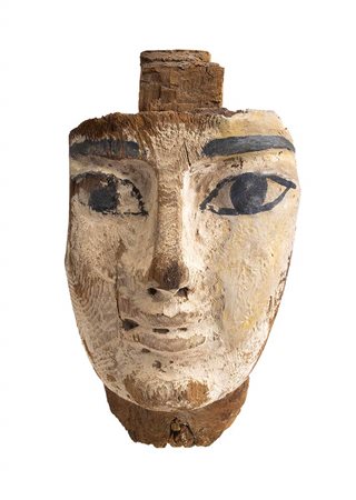 MASCHERA LIGNEA DI SARCOFAGO EGIZIO
Periodo Tardo, ca. 664 – 332 a.C.