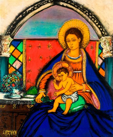 MICHELE LAPESARA - Madonna con bambino