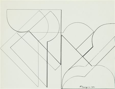 FRANCO MENEGUZZO (1924-2008) - Senza Titolo, 1973
