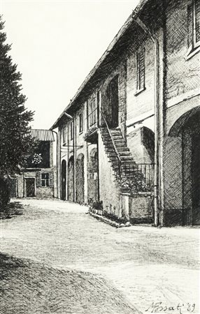 MARIO FOSSATI (1918-1999) - Rustico, 1989