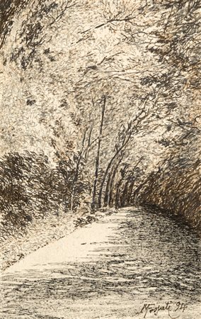 MARIO FOSSATI (1918-1999) - Monza parco bosco, 1994