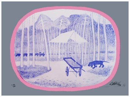 GIUSEPPE VIVIANI Agnano Pisano 1898 – Pisa 1965 Il trenino 1963 Litografia a...