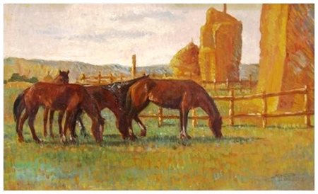 BRUNO SANTOCHI Mezzana 1895 – Pisa 1962 Senza titolo 1930 Olio su cartone 21...