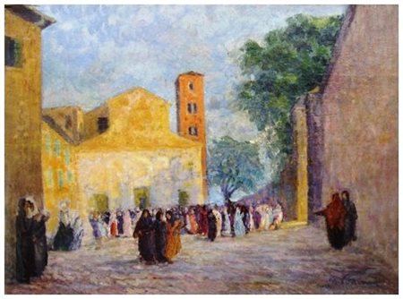 UMBERTO VITTORINI Barga 1890 – Milano 1979 Chiesa di S. Ubaldo 1926 Olio su...