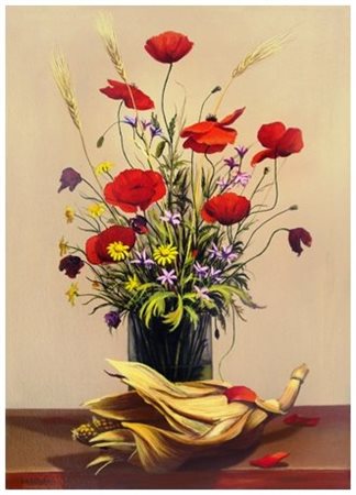 GIO DI BATTE Livorno 1944 Senza titolo Olio su tela 70 x 50. Firma in b. a s.