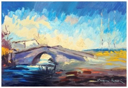 VOLTOLINO FONTANI Livorno 1920 – 1976 Senza titolo Olio su faesite 35 x 50....