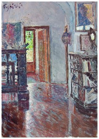 PAULO GHIGLIA Firenze 1905 – Roma 1979 Villa Ghiglia Olio su tela 70 x 50....