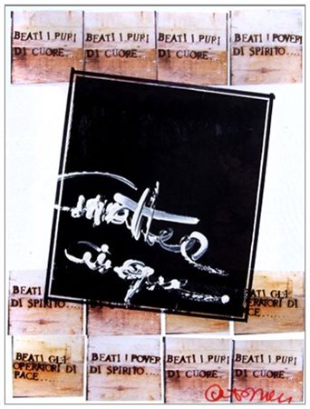 ANTONIO DEL DONNO Benevento 1927 Beati i puri di cuore Pittura, t.m. e...