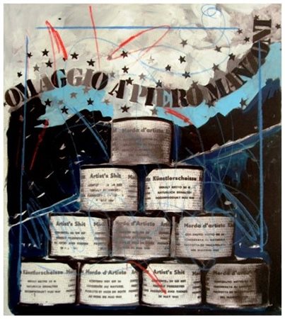 ENRICO MANERA Asmara (Eritrea) 1948 Omaggio a Piero Manzoni 2008 Olio su tela...