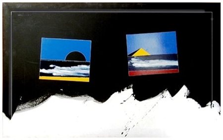 FRANCO ANGELI Roma 1935 – 1988 Frammenti 1982 ca. Smalti e acrilici su tela...