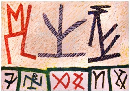 RICCARDO LICATA Torino 1929 Senza titolo 2007 Olio e t.m. su carta spagnola...