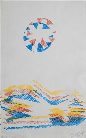 Sergio Dangelo SENZA TITOLO litografia su carta, cm 53,5x33,5; es. p.a. firma