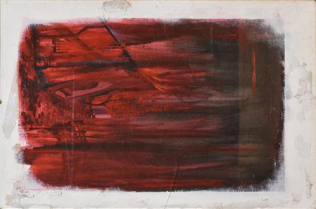 Anonimo SENZA TITOLO tecnica mista su cartone telato entro plexiglass, cm...