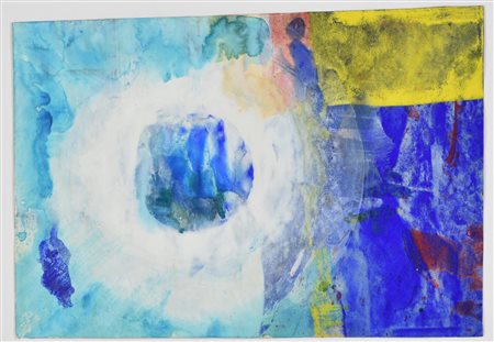 Emilio D'Elia COMPOSIZIONE tecnica mista su carta, cm 17x24 sul retro: firma...