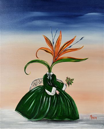 Midea STERLIZIA acrilico su tela, cm 60x50 firma sul retro: Certificato di...