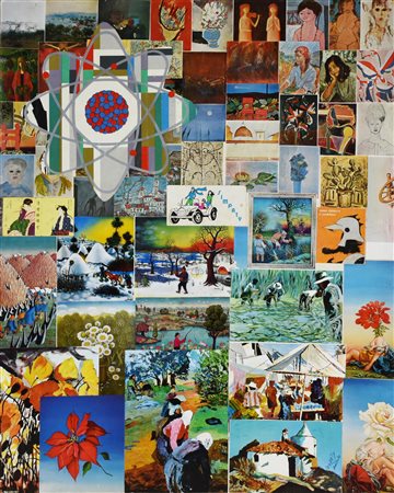 Dando SIMPATY collage su cartoncino, cm 71,5x57 firma, titolo e data eseguito...