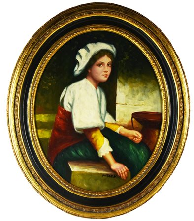 Mark L'ACQUAIOLA olio su tavola, cm 50x40 firma