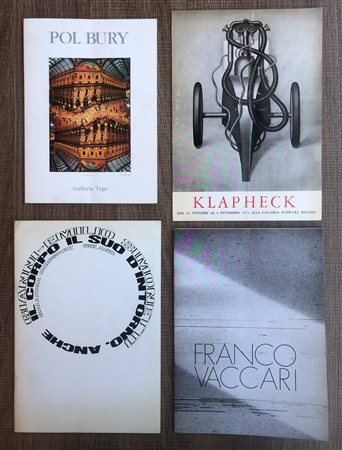 ARTE CONCETTUALE - Lotto unico di 2 cataloghi e 2 inviti