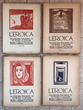 L’EROICA - RASSEGNA ITALIANA DI ETTORE COZZANI - Lotto unico di 4 numeri dell’omonima rivista