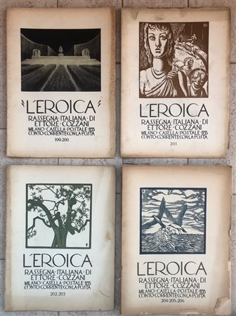 L’EROICA - RASSEGNA ITALIANA DI ETTORE COZZANI - Lotto unico di 4 numeri dell’omonima rivista