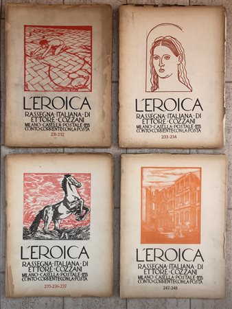 L’EROICA - RASSEGNA ITALIANA DI ETTORE COZZANI - Lotto unico di 4 numeri dell’omonima rivista