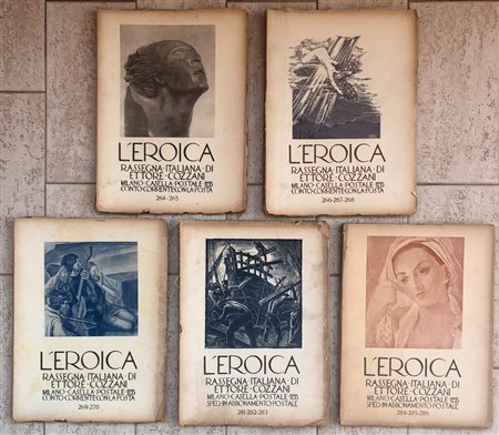 L’EROICA - RASSEGNA ITALIANA DI ETTORE COZZANI - Lotto unico di 5 numeri dell’omonima rivista
