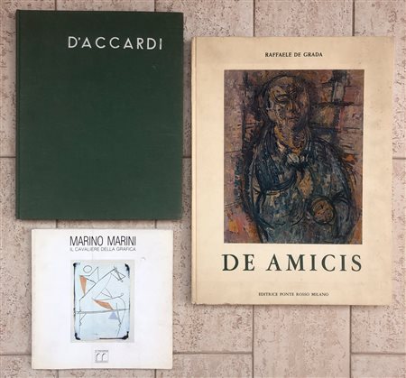ARTE FIGURATIVA ITALIANA (MARINO, DE AMICIS E D'ACCARDI) - Lotto unico di 3 cataloghi