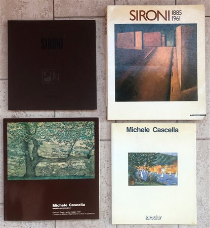 MICHELE CASCELLA E MARIO SIRONI - Lotto unico di 4 cataloghi