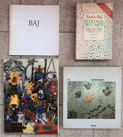 ENRICO BAJ - Lotto unico di 4 cataloghi