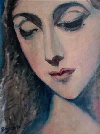 ANTONIO BUSCEMA, VOLTO DI MADONNA particolare (da El Greco)