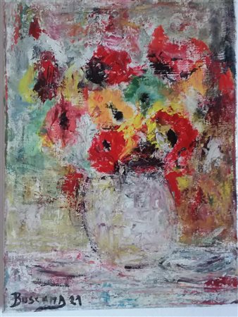 ANTONIO BUSCEMA, VASO DI FIORI 