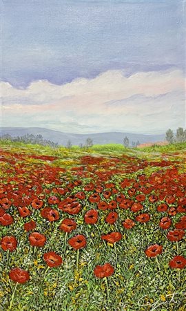 LUIGI CAPUTO, PAPAVERI IN ROSSO